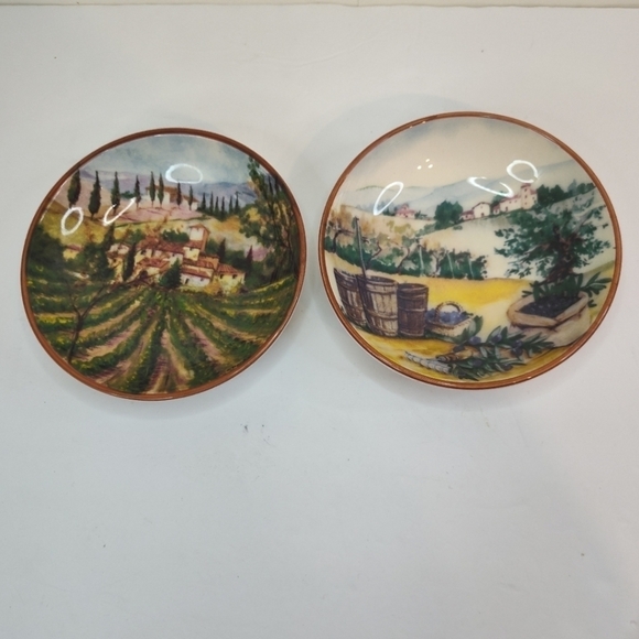 CMG.  Set of 2 Tuscan landscape plates - Picture 1 of 8